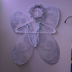 Angel wings and halo